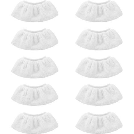 Lot de 10 accessoires pour nettoyeur à vapeur,ensemble de revêtement en microfibre Chiffons de rechange pour nettoyeur à vapeur portable,chiffons en éponge adaptés aux machines à laver (1/5)