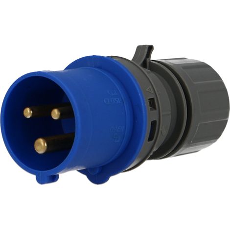Solera – Prise mâle CEE monophasée 3 x 16A – Indice de protection IP44 – Tension 230V – Pour chantiers humides