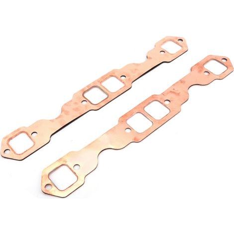 Joints d'échappement, 2 pièces Joints d'échappement de Moteur, Joints de Culasse Carrés pour SBC 327 305 350 383 (1/5)