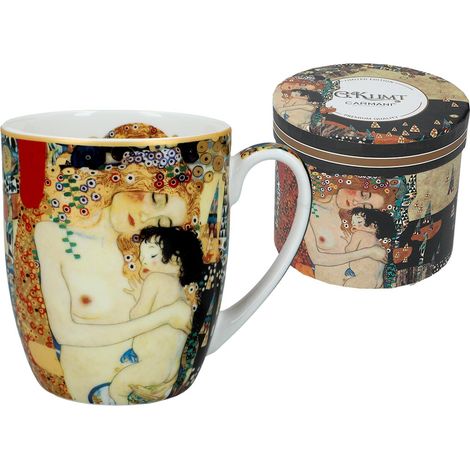 Mug en céramique Camio Klimt cadeau de maternité peinture Carmani (1/4)