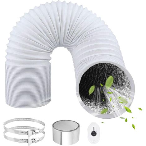 Tuyau d'évacuation 125 mm x 3 m Tuyau D'évacuation D'air Blanc (1/5)