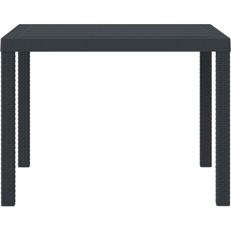 Maison Exclusive - Gartentisch Anthrazit 100 x 100 x 73 cm Poly-R