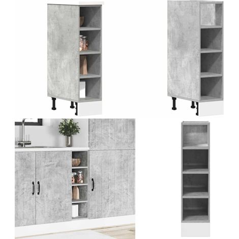 vidaXL Armoire de plancher gris béton 20x44,5x81,5cm bois d’ingénierie (1/5)