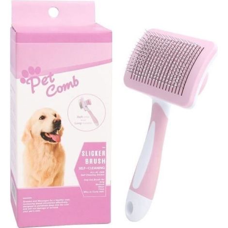 KLVGTIFS PU - Brosse Autonettoyante Pour Animauxde Compagnie, Brosse Chien Brosse Chat Eliminer Efficacement des Tomentose Sous-poil Tangles (1/4)