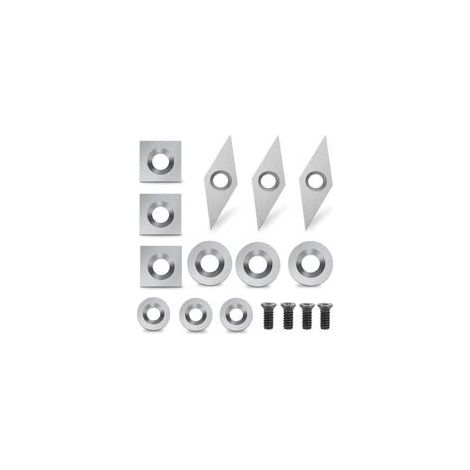 Plaquettes de Coupe en Carbure 12 pièces Outils Tournage Bois Inserts en Carbure Gouges Tournage Bois