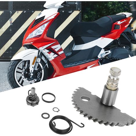 Komplette Kickstarterwelle aus Aluminium mit Zwischenrad für GY6 50cc 80cc Roller 139QMB, robustes Starterset für Mopeds (1/5)