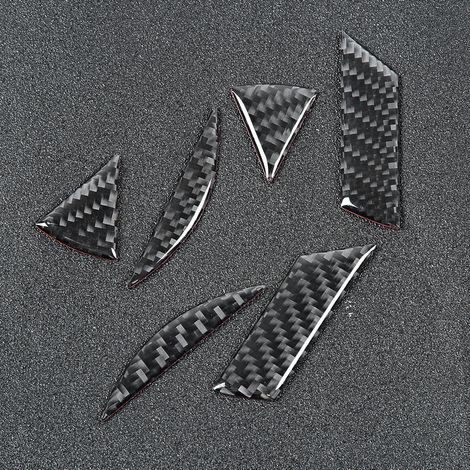 6-teiliges Set Heckaufkleber in Carbonfaser-Optik, passend für VW Touareg 2011-2018 (1/5)