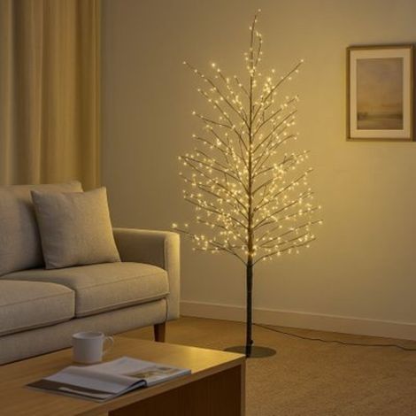 Alberello Tiglio in oro rosa con microled bianco caldo per uso interno -200 cm 1120 microled (1/5)