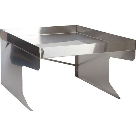 Garage XL pour tondeuse-robot avec bac à plantes HWC-G60 - toit Abri pour tondeuse - métal 47x70x100cm - inox (1/5)