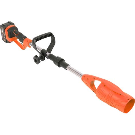 Souffleur de feuilles sans fil électrique avec batterie, chargeur rapide, pliable, idéal pour le nettoyage des terrasses et l'entretien des pelouses. Souffle les feuilles mortes et la poussière. Prise (1/5)