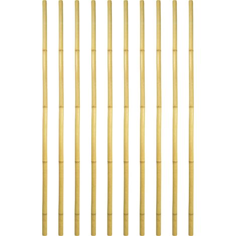 Canne in vero legno di bambu alte 210 cm con diametro di 2,8 cm - Set da 10