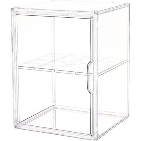 Vitrine de présentation transparente grande modèle 888 avec étagères pour figurines - Capacité de rangement haute, boîtier antistatique pour collection (Set complet + carton d'expédition) (1/4)