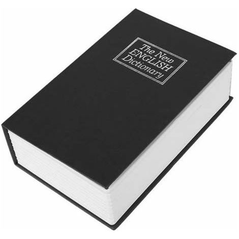 Coffre fort livre 180 x 115 x 55 – Boîtier et porte métalliques – Verrouillage à clé – Discret et design pour bibliothèque – Jod1