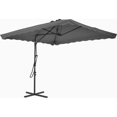Maison Exclusive - Sonnenschirm mit Stahl-Mast 250x250 cm Anthraz