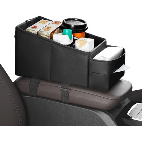 Boîte de rangement pour voiture – Compartiment de rangement – Organiseur de siège de voiture pour siège – Grande boîte à outils pliable pour accessoires d'intérieur – Solution de désencombrement (1/5)