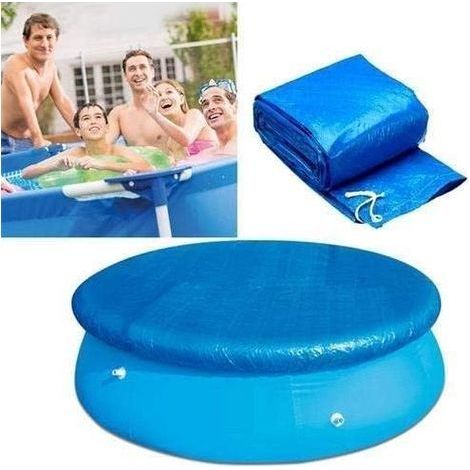 183 cm de Diamètre Bâches/Couverture de Protection avec Attaches en Corde,Bâche Durable Antipoussière Coupe-Vent pour Piscines Hors Sol Rondes (1/5)