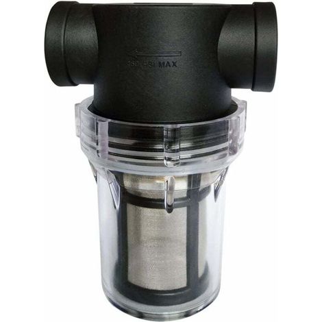 Crépine de pompe à eau en ligne de 3/4 po avec filtre en acier inoxydable de 80 mailles