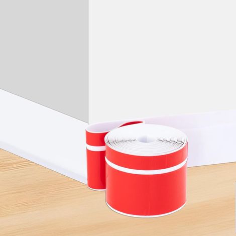 Plinthe autocollante 5 mètres - Flexible et sans perçage - Idéale pour Application facile sur carrelage, papier peint et plâtre - Pour cuisine, salle de bain et salon (1/5)