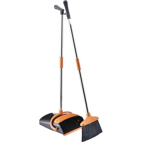 Balai Vertical Pliant Et Pelle À Poussière - Ensemble Combiné Balai Avec (1/5)