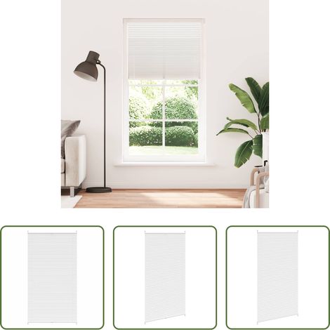 vidaXL Sonnen- und Sichtschutz - Plissee Faltrollo Rollo Plisseerollo 100x200cm Weiß (1/5)