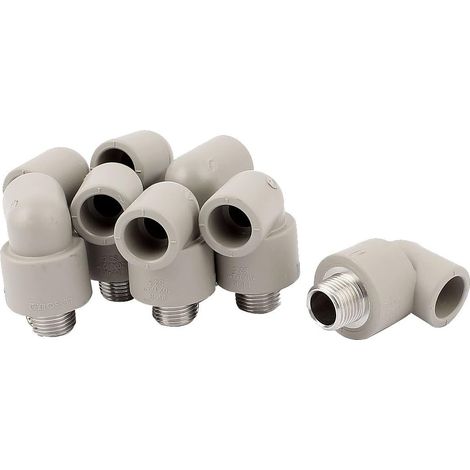 1 / 2BSP 90 Grad Ellenbogen PPR-Rohrfittings Adapterstecker 8St (0627b9d75d20f5e0d2075c6c222d0c02) (1/3)