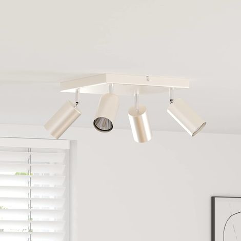 vidaXL Faretto da soffitto Nickel spazzolato 26 x 26 x 16.5 cm Acciaio