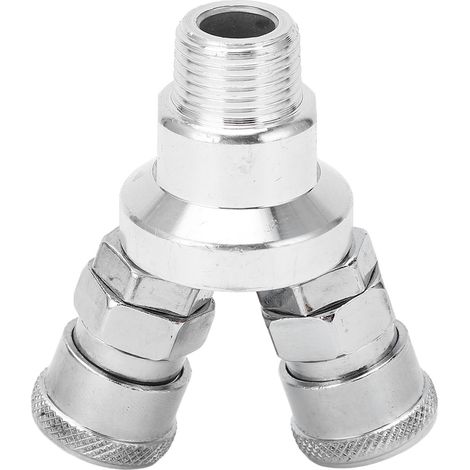 Raccord pneumatique rotatif à 2 voies, filetage G1/2, coupleur rapide, acier au carbone chromé. (1/5)