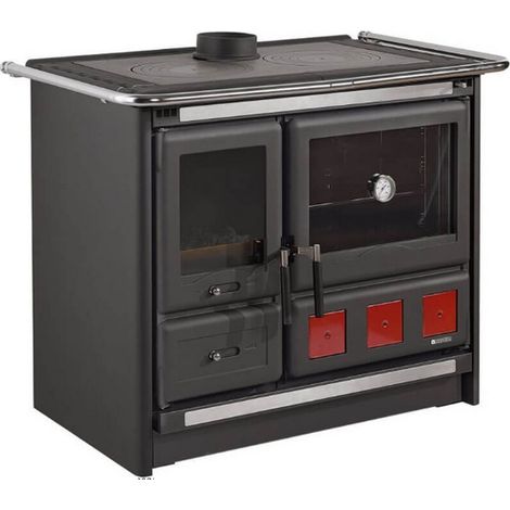 La Nordica Extraflame – Cuisinière à bois 11 kW noir anthracite – Four émaillé 78L – Efficacité 87.3% – Longueur de bûche 40 cm – Classe A+ (1/5)