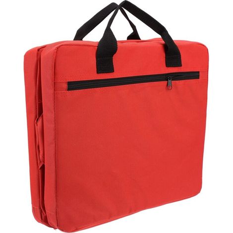Chaise pliable extérieure 38x34x34cm - Mat pour plaza/stade avec dossier rouge - Fauteuil de plage (1/4)
