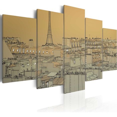 Quadro - Buona, vecchia Parigi (Vintage) - 200x100 (1/4)
