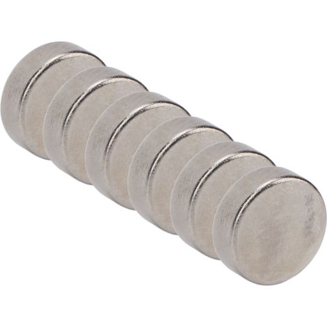 Kit de 100 aimants ronds en néodyme à fort magnétisme pour réfrigérateur (6 x 2 mm / 0,24 x 0,08 po) - Accessoires pour bricolage (1/5)