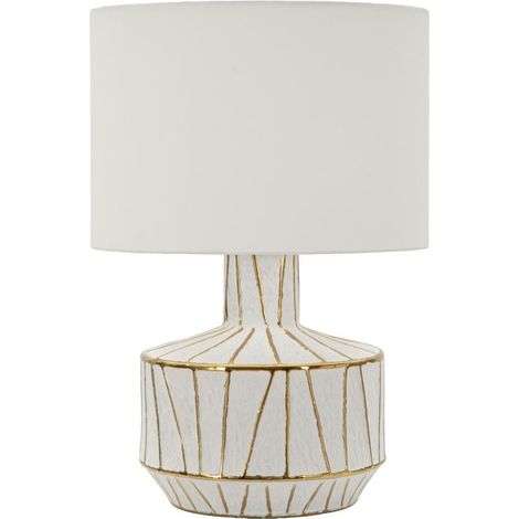 Lampe à Poser "Tangeri" 60cm Blanc & Or (1/5)