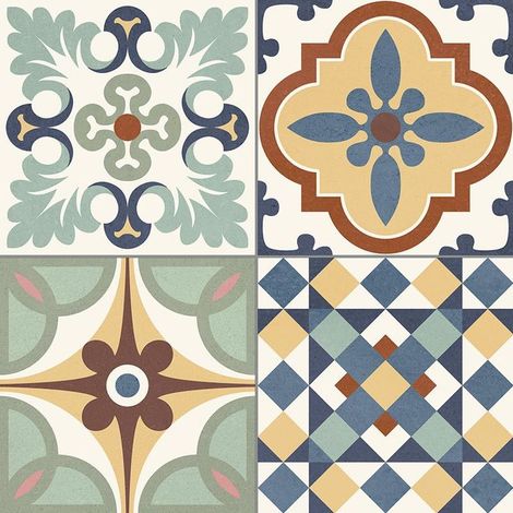 Carrelage en grès cérame 33x33 cm – Style ancien ciment coloré – R9 légèrement antidérapant – Compatible chauffage au sol – Gayafores (1/5)