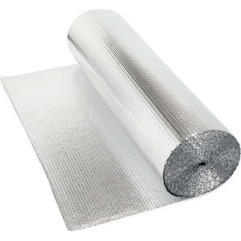 Película aislante de doble cara ALOVZE, película aluminizada, reflectante del calor, película aislante flexible, 1x10m, 3-4mm (10㎡) (1/4)
