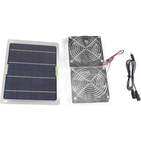 Ventilateur portable à énergie solaire - mini-ventilateur écoénergétique pour chenils, serres et camping-cars-AquaForge