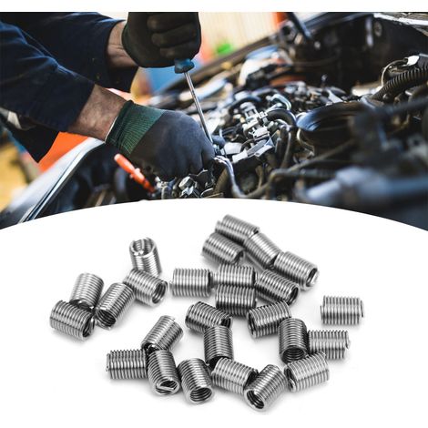 100 inserts filetés en fil d'acier M40,7, manchons de protection et de réparation de filetage 2,5D (1/5)