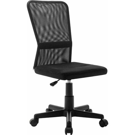vidaXL Silla de oficina de tela de malla negra 44x52x100 cm (1/4)