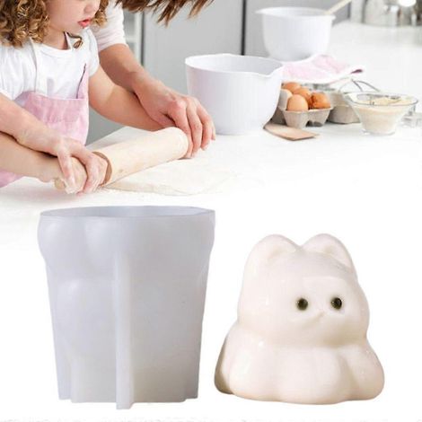 Moule en silicone pour pudding au lait, moule pour glaçons en poudre, moules à chocolat en forme de chien (1/4)