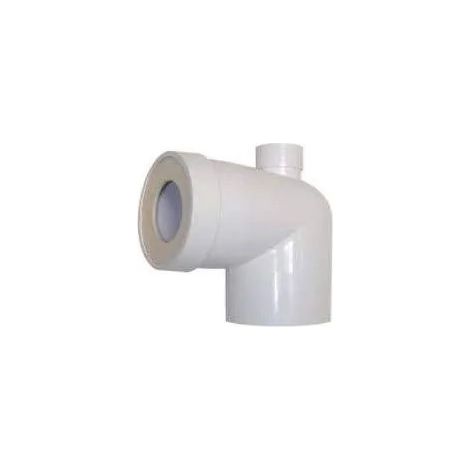 Männliches Toilettenrohr D.93mm mit weiblichem Oberteil D.40mm.