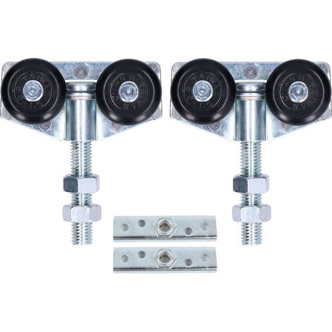 Roue suspendue pour porte coulissante, poulie de Suspension, rouleau, accessoire de quincaillerie en verre, 2 pièces (1/5)