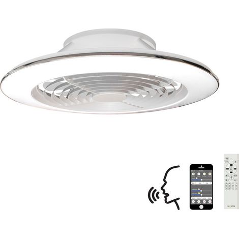 Ventilador DC ALISIO XL blanco led dimable conexion app control remoto Mantra