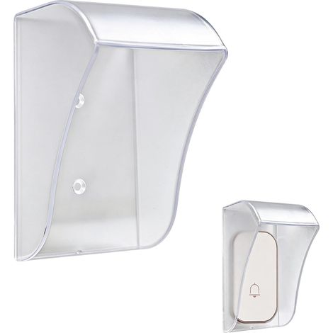 Protection Sonnette Exterieur Pluie, Capot de Protection Anti-Pluie en PC Transparent (vis incluses), adapte aux Boutons de Sonnette, aux sonnettes sans Fil et aux sonnettes d'exterieur (1/5)
