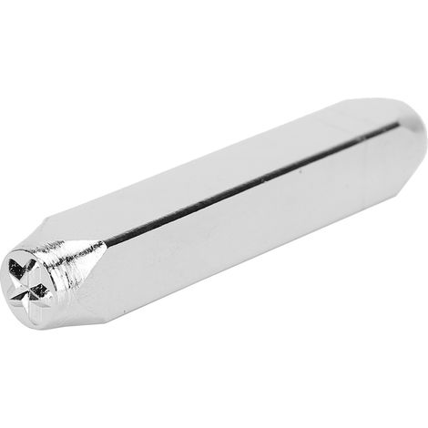 Outil de poinçonnage manuel en métal de 6 mm (1/4") pour la création de bijoux et d'objets artisanaux (étoile à cinq branches) (1/5)