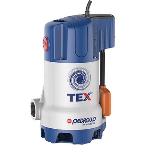 Pedrollo TEX Elettropompa sommergibile per acque sporche con Galleggiante Magnetico TEX 3 0,55kW 0,75HP Monofase 220V Cavo 5m