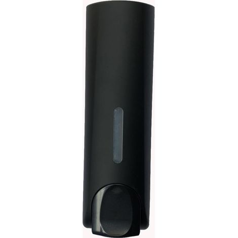 Distributeur hygiénique 350 ml, distributeur de savon noir ABS, distributeur de liquide pour maison et hôtel (mural 2 pièces) (1/4)
