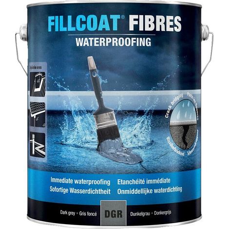 Rust-Oleum – Revêtement d'étanchéité imperméabilisant 1 L – Pour PVC, bois, béton – Arrête les fuites instantanément – Gris foncé (1/4)