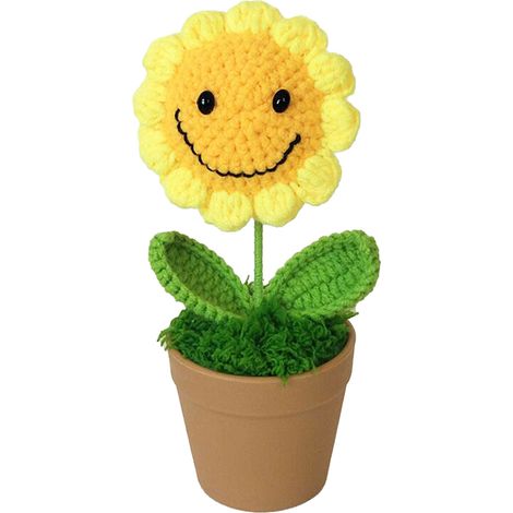 "Bonzaï" - Pot à Fleur Petit en Tissage - "Tournesol Rayonnant" Décor Plante Artisanale [Artisanal] [Déco Écologique] [Maison/Extérieur] (1/5)