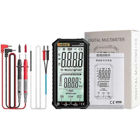 Voltmètre-ampèremètre numérique, capacimètre, détecteur, multimètre électrique LCD (1/5)