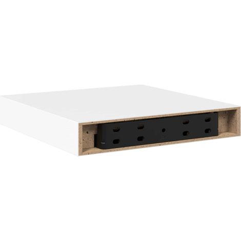 Maison Exclusive - Schweberegal Weiß 23x23,5x3,8 cm MDF (1/5)