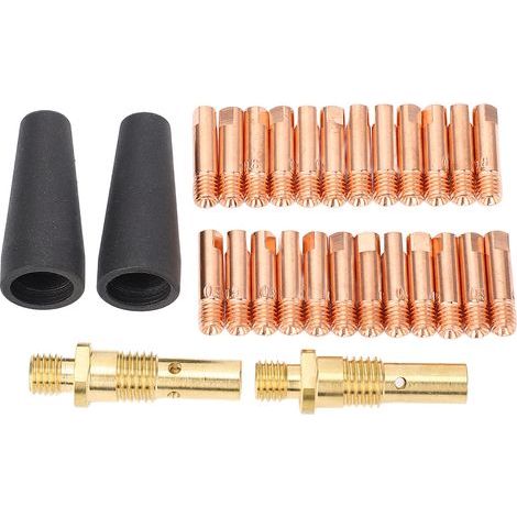 Kit de soudage MIG 28 pièces, embouts 0,035 pouces, buses sans gaz fourrés, diffuseurs de gaz, ensemble pour Magnum 100L (1/5)